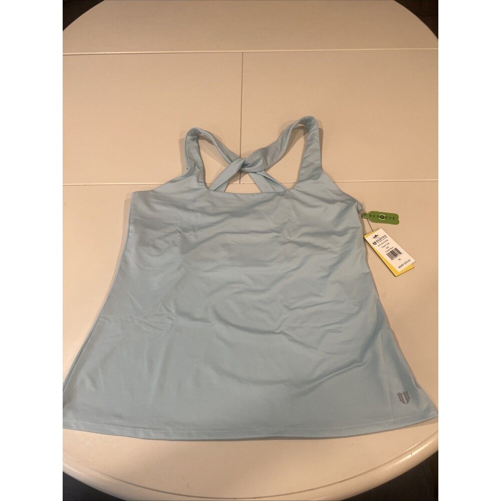 Eleven By Venus Williams Crystal Blue Charm Tank Top Size XL Built In Shelf Bra